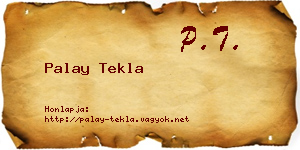 Palay Tekla névjegykártya